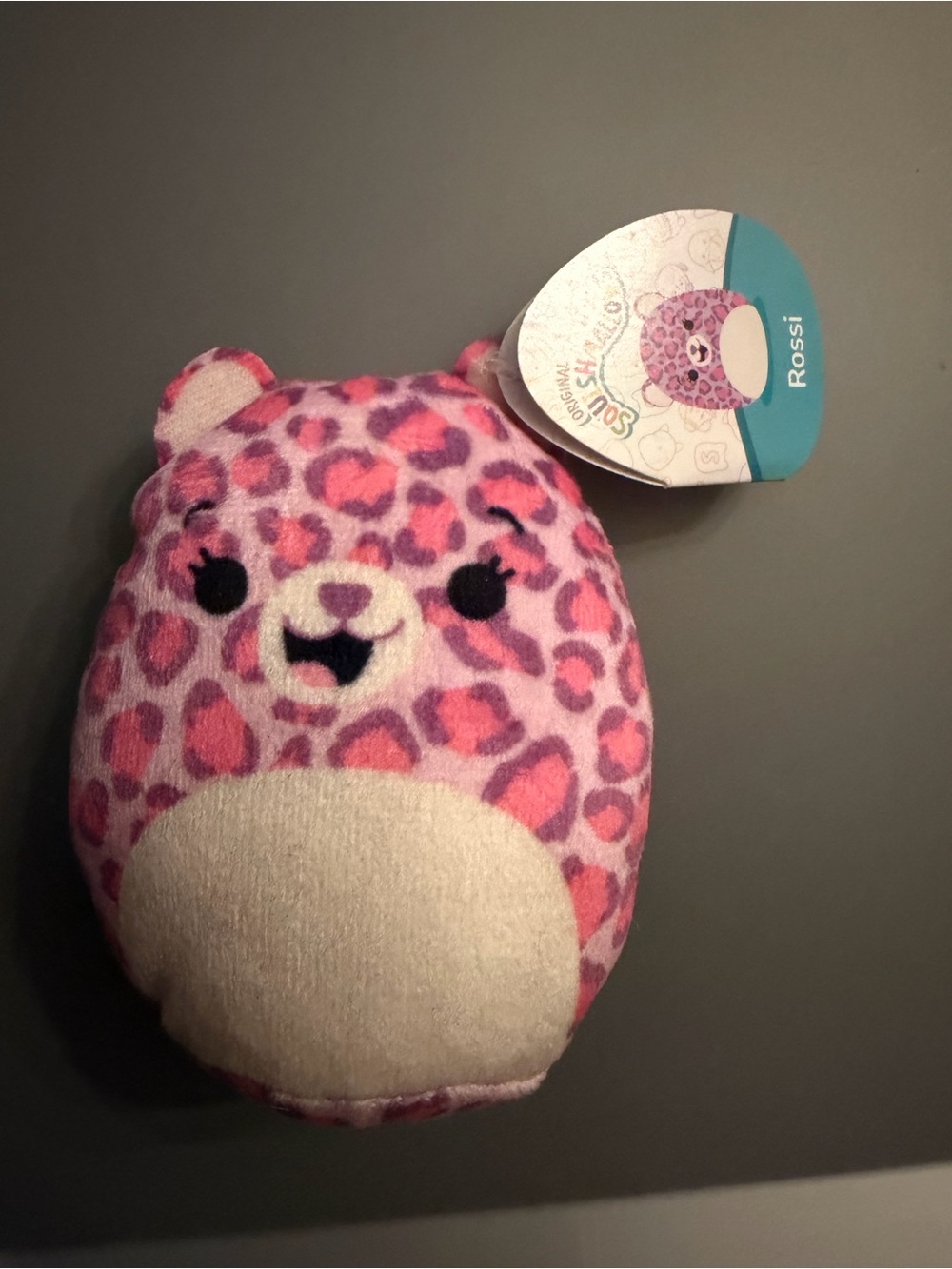 Squishmallows Rossi Pink Leopard Print Plush Toy